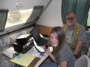 Bob, W8ERD our Gota Station Captain and one of our youth participants Mikala (Mikalas dad is Mike, K8ROX) Mikala rocked the GOTA station with her skills!